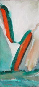 Montag 17.05 Uhr, oil on canvas, 60 x 26 cm