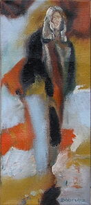 Montag 5.50 Uhr, oil on canvas, 60 x 26 cm
