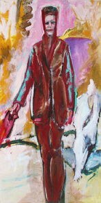 Immermann 8, Malerei eines Mannes in der Immermannstrasse