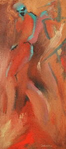 Montag 12.35 Uhr, oil on canvas, 60 x 26 cm