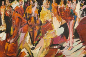 Gleis 55, oil on canvas, 80 x 120 cm