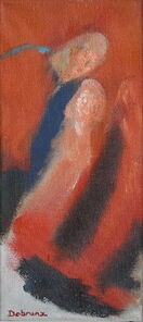 Montag 19.30 Uhr, oil on canvas, 60 x 26 cm