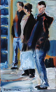 Linie 4.11, oil on canvas, 36 x 22 cm