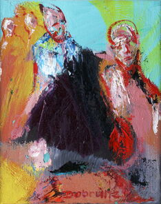 Linie 728.2, oil on canvas, 25 x 20 cm