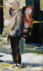 Linie 4.5, oil on canvas, 36 x 22 cm