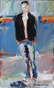 Linie 4.10, oil on canvas, 36 x 22 cm