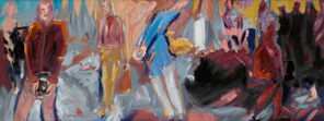 Peking 2, oil on canvas, 45 x 120 cm