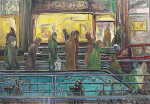 Ecke Heinrich-Heine 1, acryl on canvas, 70 x 100 cm