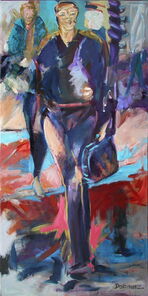 Immermann 9, Malerei eines Mannes in der Immermannstrasse