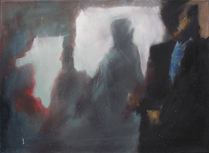 Gleis 10, oil on canvas, 41 x 56 cm