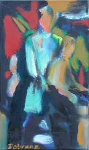 Linie 345, oil on canvas, 36 x 21 cm