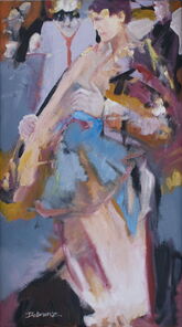 Bangkok 2, oil on Canvas, 90 x 50 cm