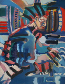 Bürotag 200219, oil on canvas, 90 x 70 cm