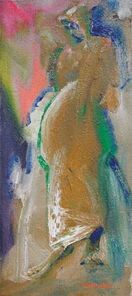 Montag 13.15 Uhr, oil on canvas, 60 x 26 cm