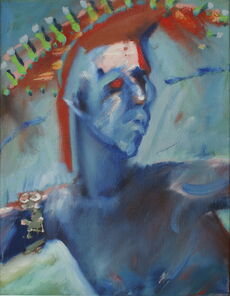 Prinz 2, fiktives Portrait gemalt auf Leinwand