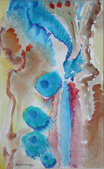 Ein neues Schwert liegt fertig, Mischtechnik auf Papier