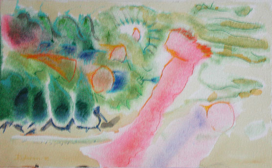 Hunding raubt Sieglinde, Mischtechnik auf Papier