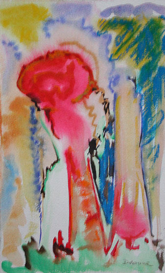 Schicksal kann nicht sein, Mischtechnik auf Papier