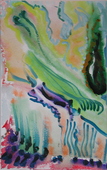 Hundings Heimkehr, Mischtechnik auf Papier