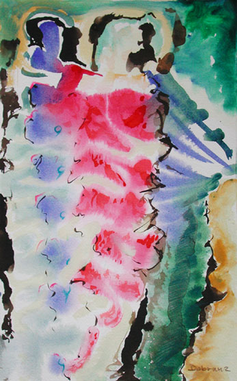 Die Verwandtschaft, Mischtechnik auf Papier