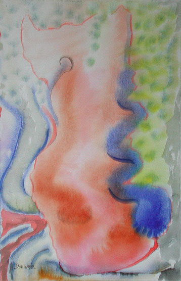 Der tiefe Schlaf, Mischtechnik auf Papier